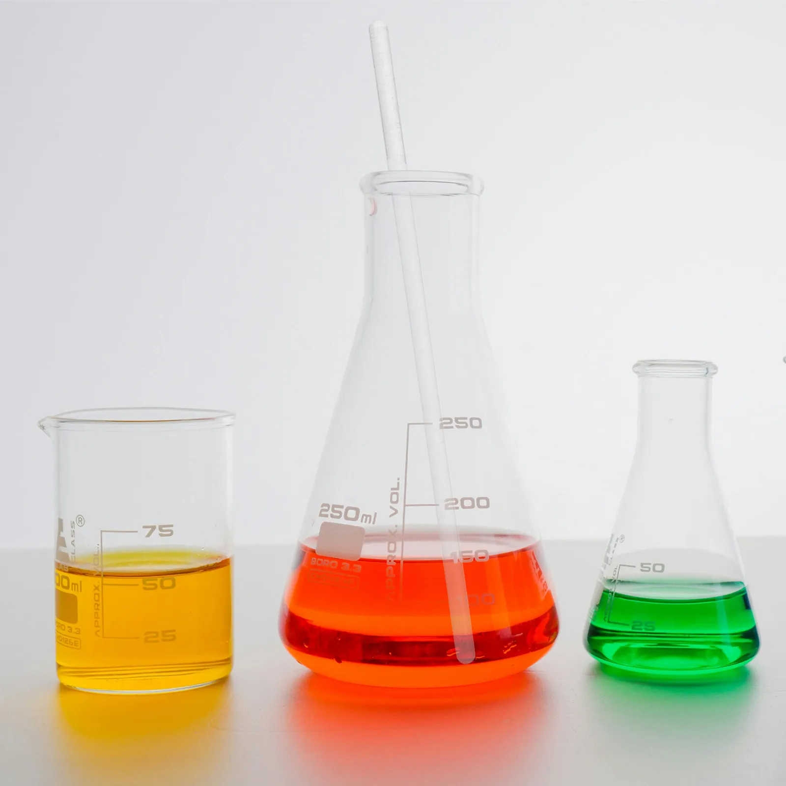 

3Pcs Glass Stirring Rod Lab Grade Polished Solid Glass Stirrer for Evaporating Dish Stirring Preventing Uneven Heating