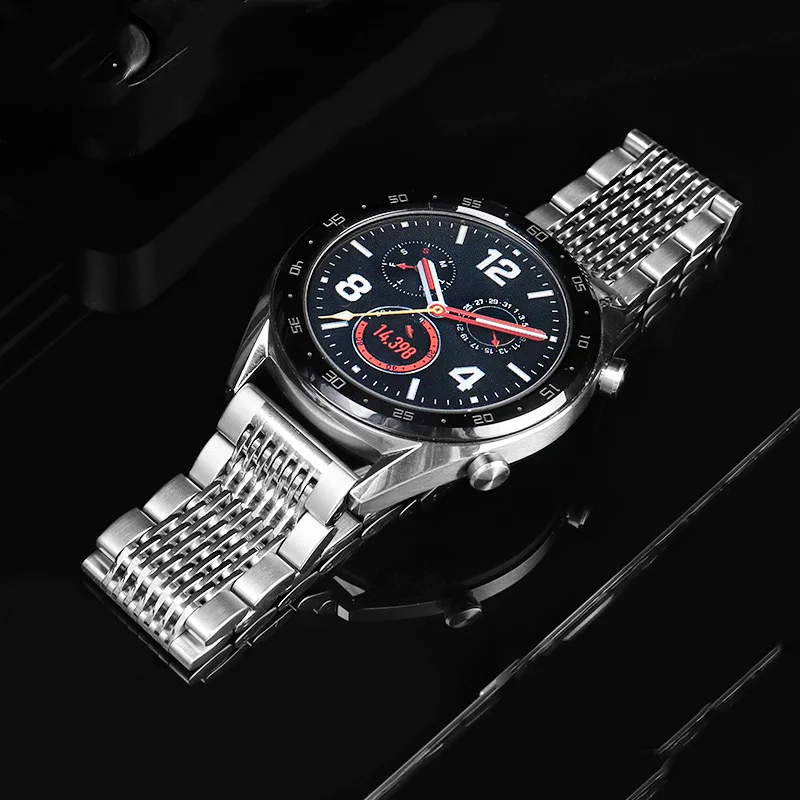 Cinturino in metallo da 22mm per orologio Samsung 3 Huawei Watch GT5 PRO 46mm/Amazfit GTR cinturino da uomo in acciaio inossidabile 20mm Galaxy WATCH 5/4