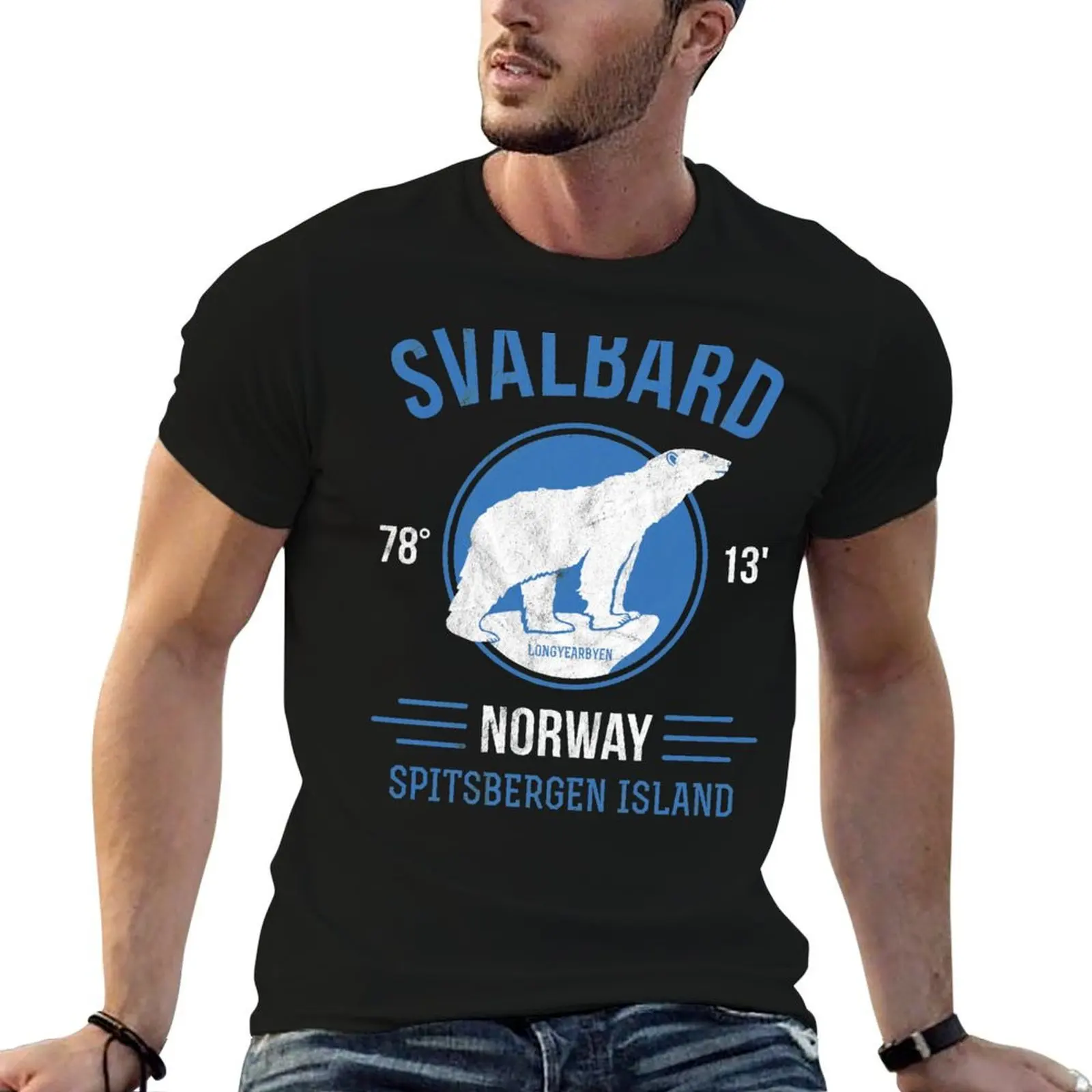 

Svalbard Polar Bear - Longyearbyen Norway T-Shirt t shirts for man graphic vintage t shirt personalised T-Shirt