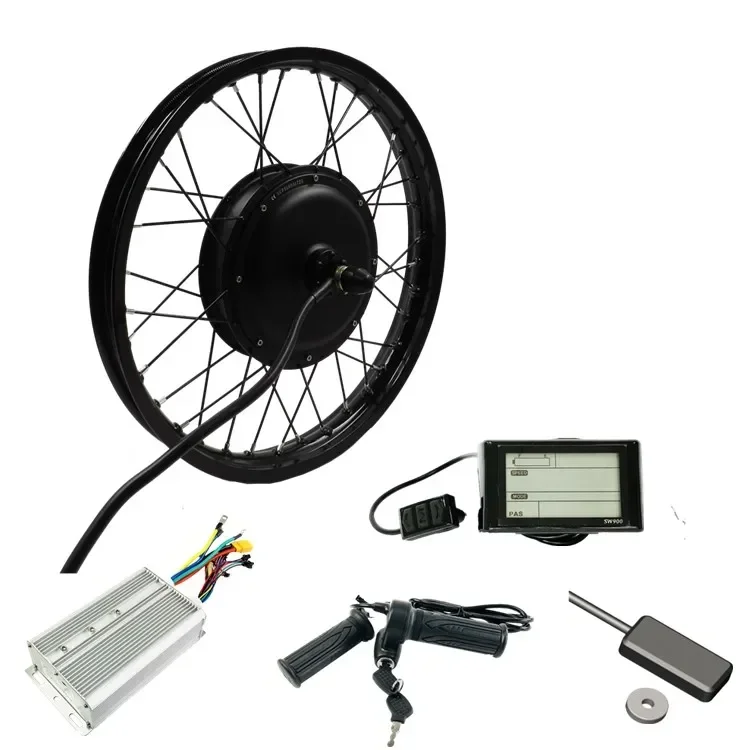 

Speedpower 19 inch 19" motor wheel electric motorcycle 48V 60v 72V ebike Conversion Kit High Torque DC Motor 5000 watt