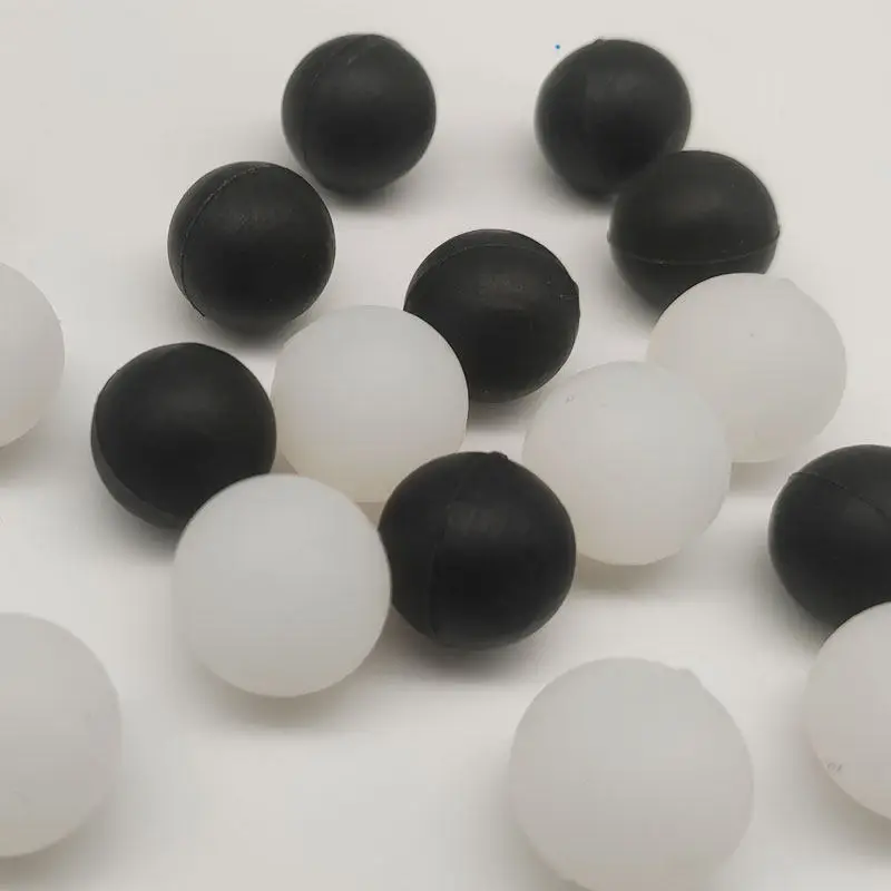 2-70mm Black/white Solid Core Silicone Ball, Industrial Silicone Elastic Ball, Used for Dry Cleaning Machine Vibrating Screen