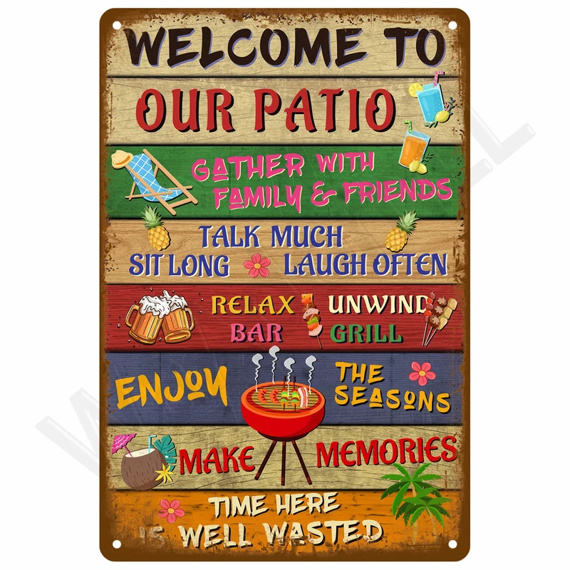 Retro Metall Zeichen Wand Kunst Wandbild Ästhetische Zimmer Home Decor Artikel Poster Vintage Metall Platte Garage Dekoration Zinn Zeichen Platten Bar – Detail 5