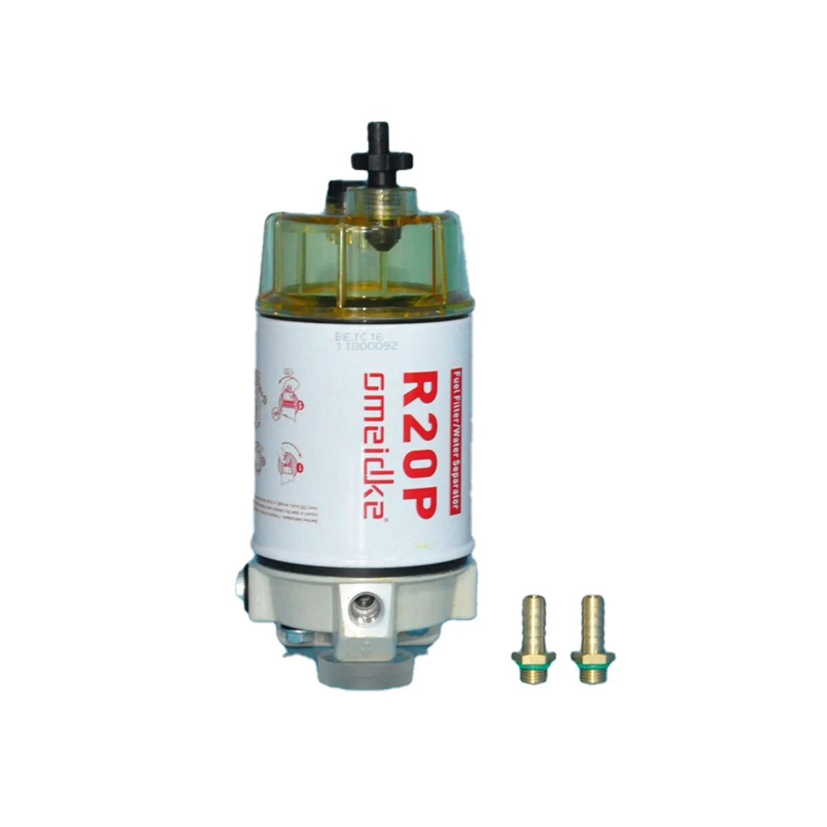 OMEIDKE Marine Hand Pump Type Fuel Filter Assembly R20P Oil-Water Separator Assembly for Volvo Loader Excavator