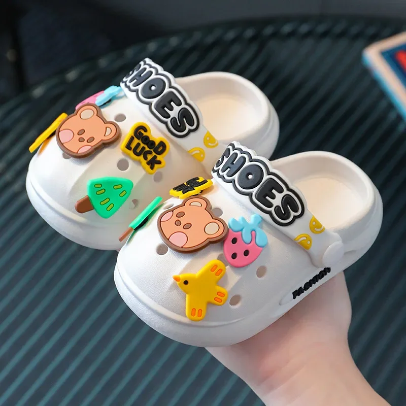 Summer Sandals Children Shoes Boys Girls Cartoon Water Shoes Baby Toddler Beach Sandals Flat Heels Slippers Kids Garden Shoes