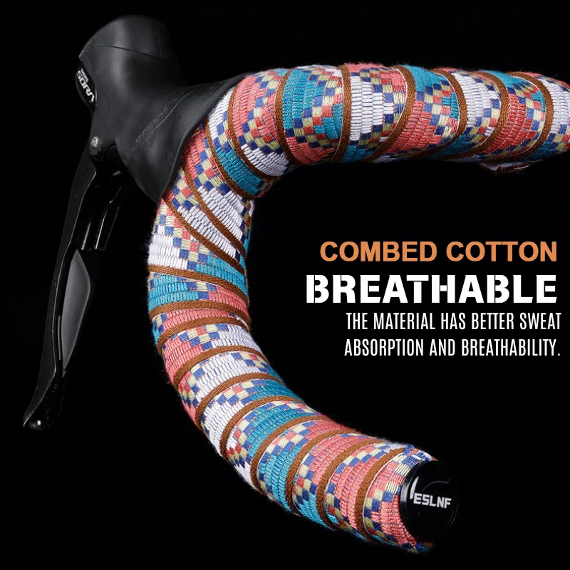 

Pure Cotton Road Bike Tape Comfortable Bicycle Handlebar Cuff Non Slip Shock Absorber Gravel Racing Cycling Bar Handle Wrap Belt