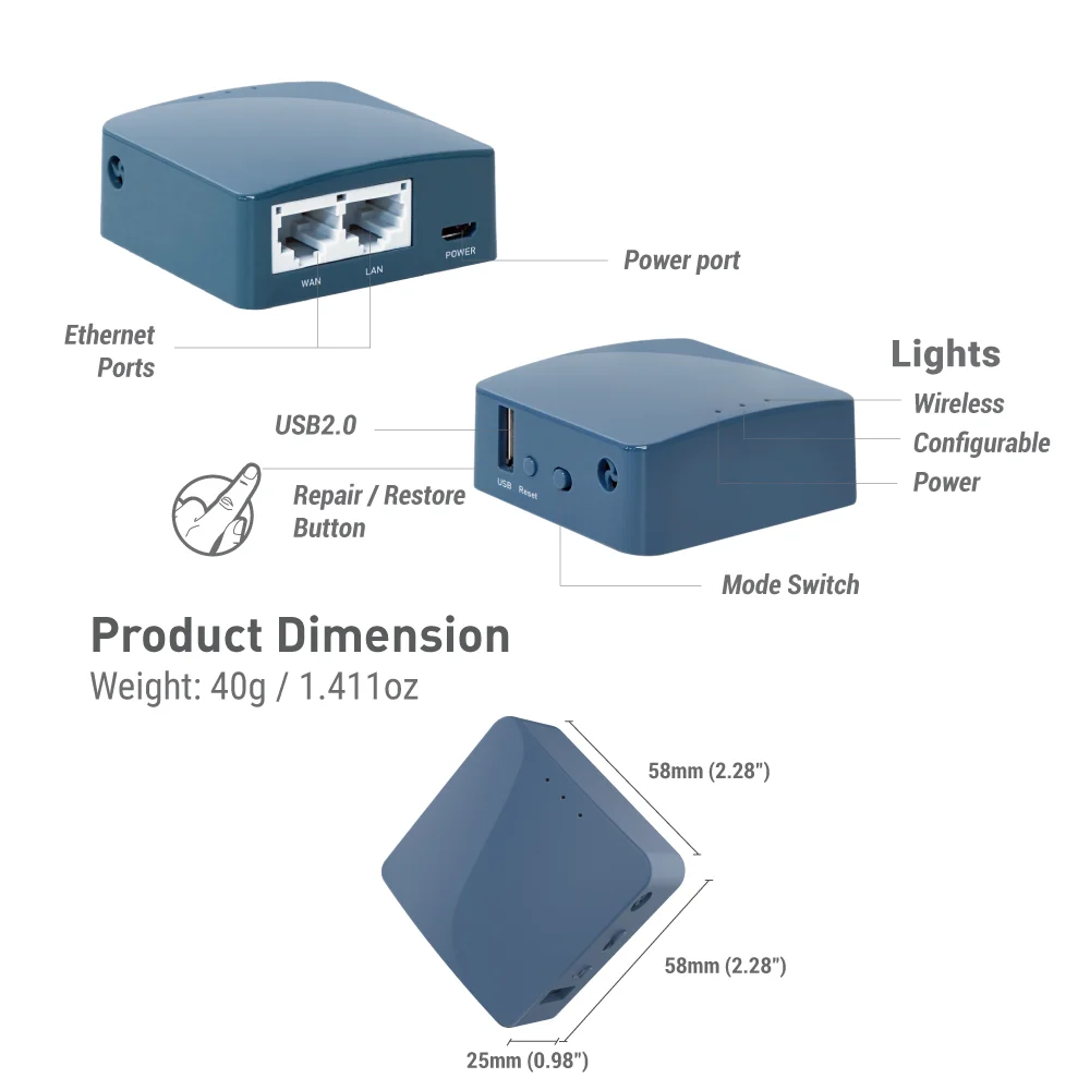 GL-iNet GL-AR300M openwrt router wifi for DIY Smart small wifi hotspot