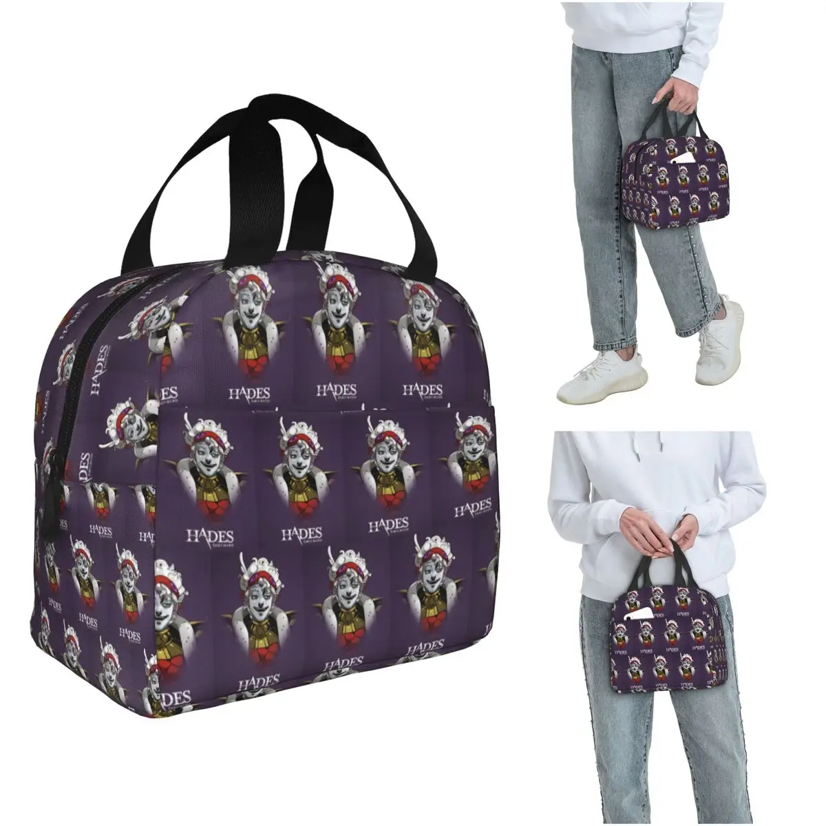 

Role Playing Games Hades Insulated Lunch Bag for Women Children Portable Food Boxes Thermal Lunch Box Tote