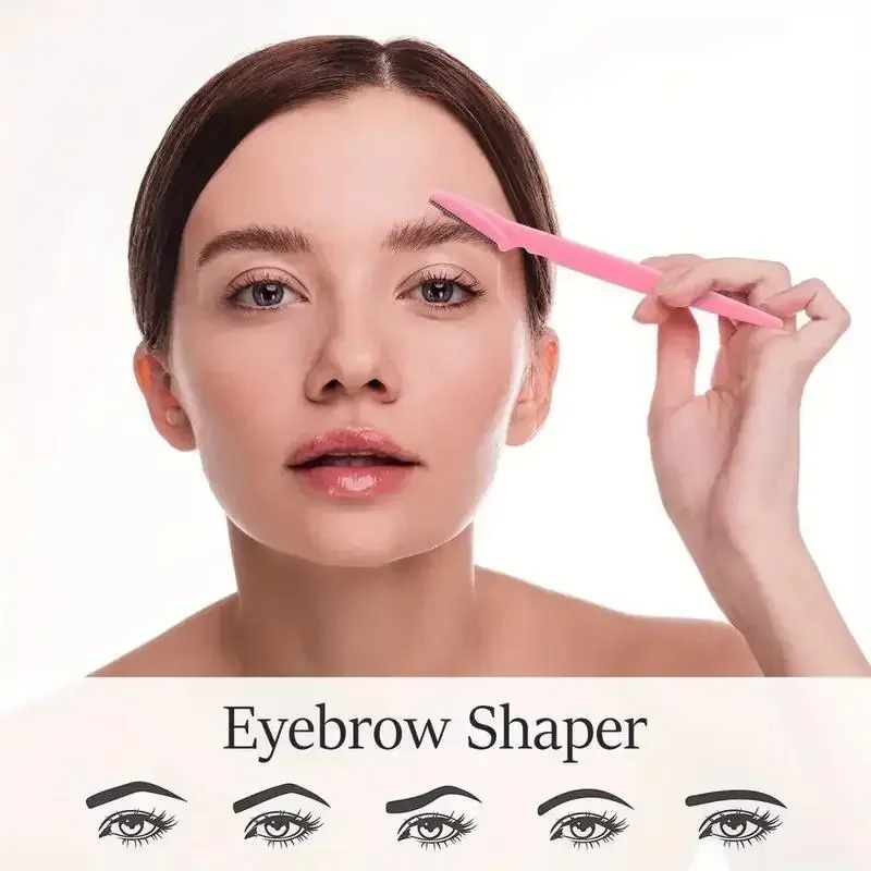 10 Pcs Eyebrow Trimmer Blade Shaver Portable Face Razor Eye Brow Epilation Hair Removal Cutters Safety Razor Woman Makeup