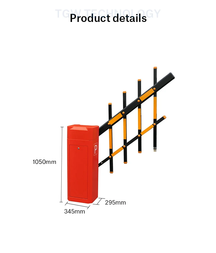 بوابة حاجز الأمان معدات ركن السيارة المفصلية لغسيل السيارات #4