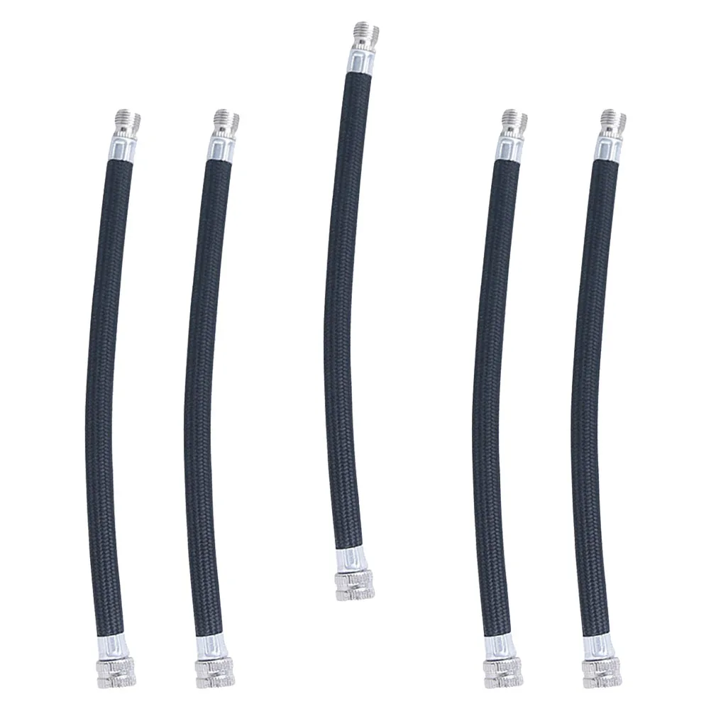 

5pcs Extension Hose for Air Pump Durable No Smell Suitable American Nozzle Bike Riding Tire Inflator Rubber Tube Extension Pipe
