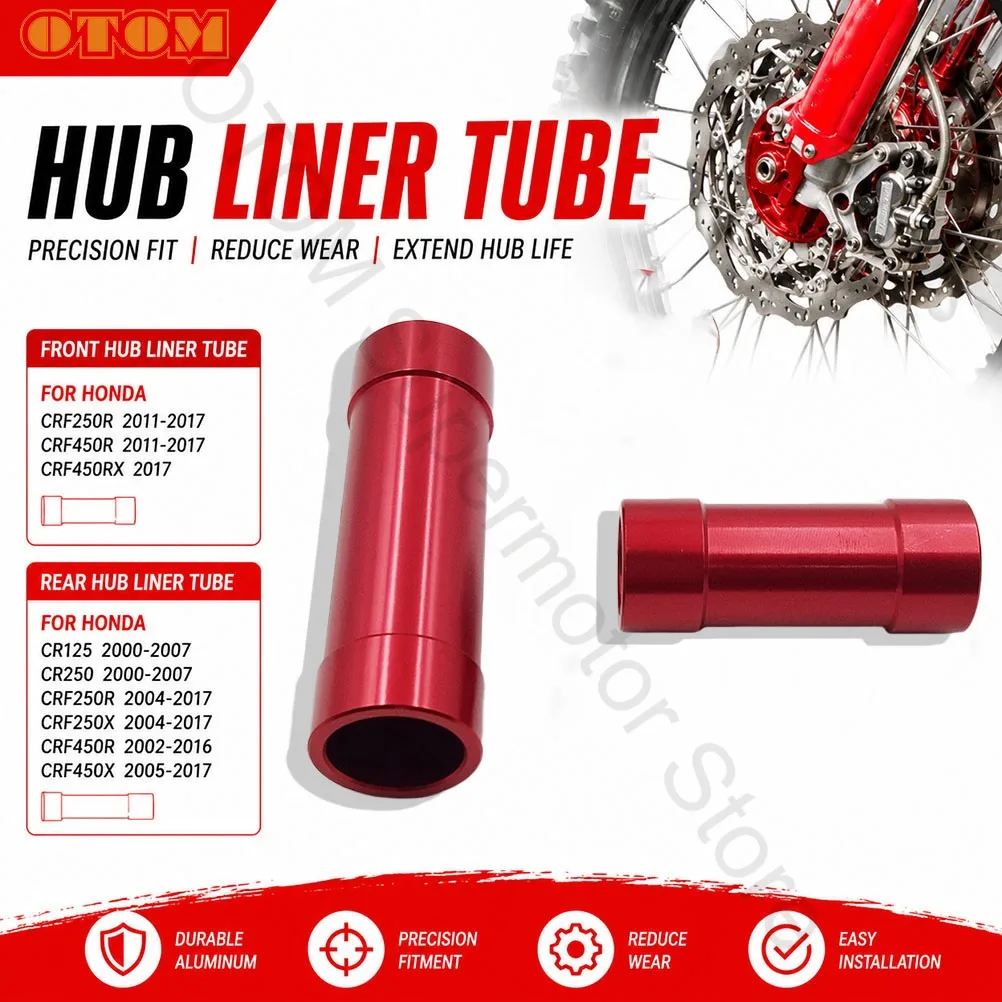 2000-2017 For HONDA Motorcycle Front Rear Wheel Hub Liner Tube Distance Collar Bearing Spacer Bushing CRF250R CRF450R CRF450RX