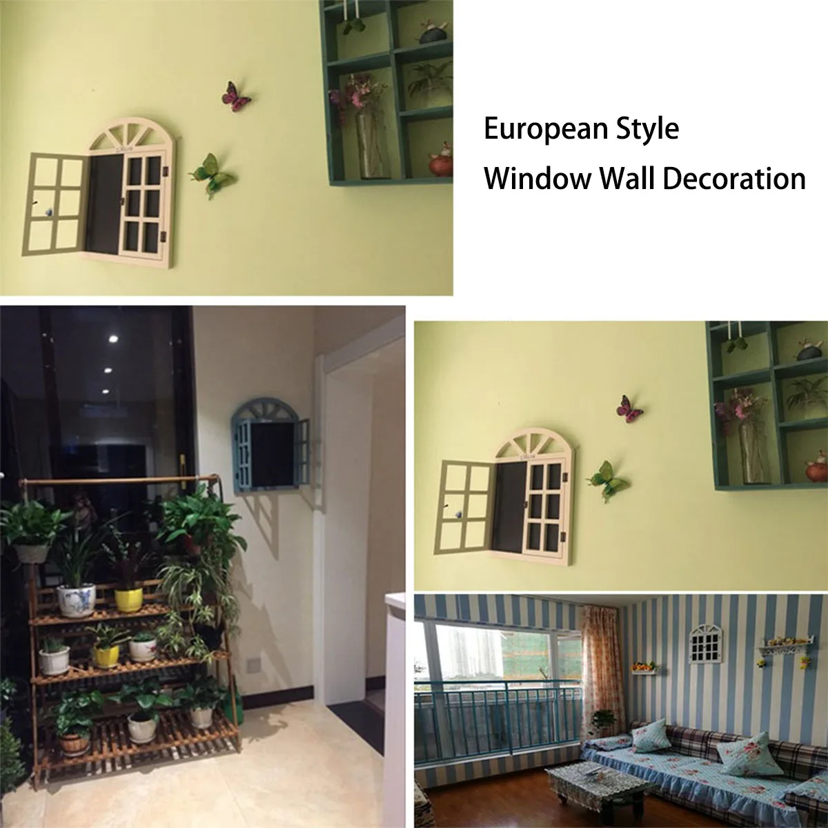 

Farmhouse Wall Art Ornament Window Frame Decorate Desktop Decor for Living Room Bedroom Office Corridors Wall Home Decoration