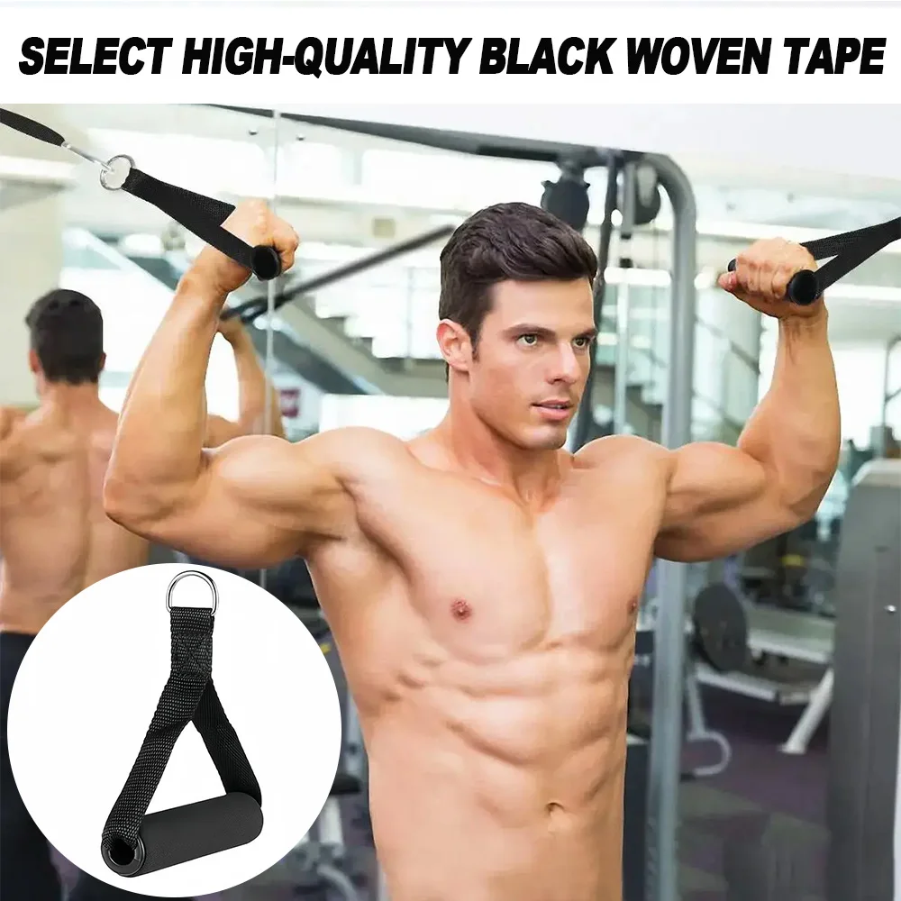 Faixa de resistência resistente alças d-ring apertos cinta de fitness para ginásio máquina de cabo puxar corda treinamento de força treino