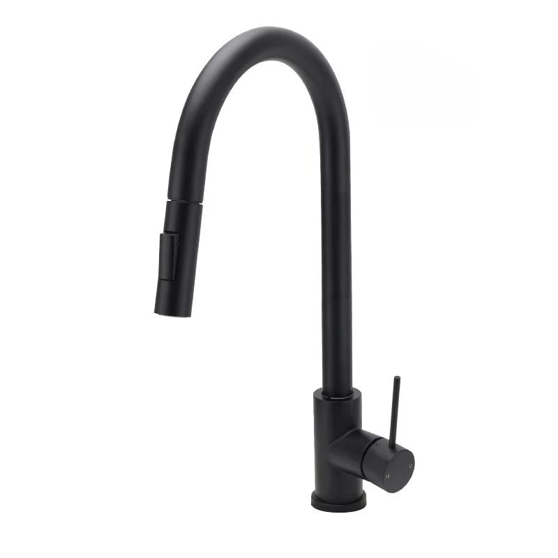 

Single Handle Deck-Mounted Faucets Mixer Pull Down 304 Stainless Steel Taps Faucet Kitchen Tap for Hotel Apartment Kitchen