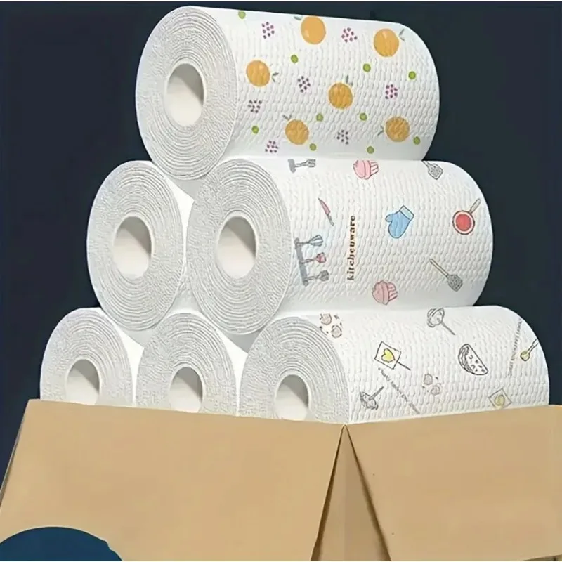 

One roll Lazy rag wholesale absorbent thickening kitchen paper dry and wet dual-use oil-free disposable lazy rag