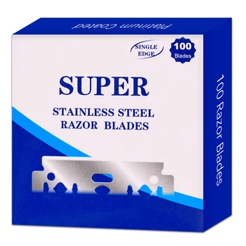 100 Stuks Scheermesjes Rvs Veiligheid Scheermesjes Voor Scheren Scheermes Vervangen Mannen Scheerapparaat Kapper Blade Tool