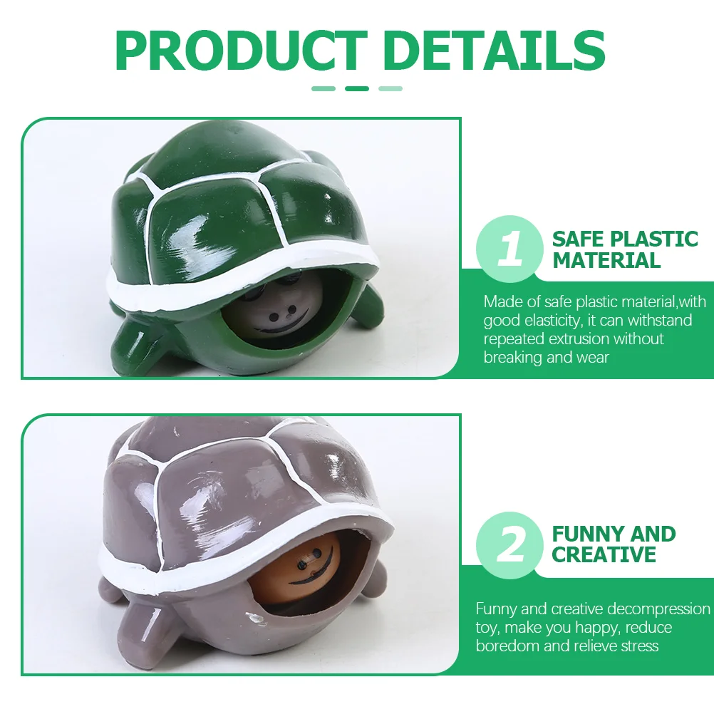 3 قطع لعبة سلحفاة الضغط ألعاب صغيرة للأطفال جوائز حفلة مرنة تفضل 8-12 تململ بلاستيكي