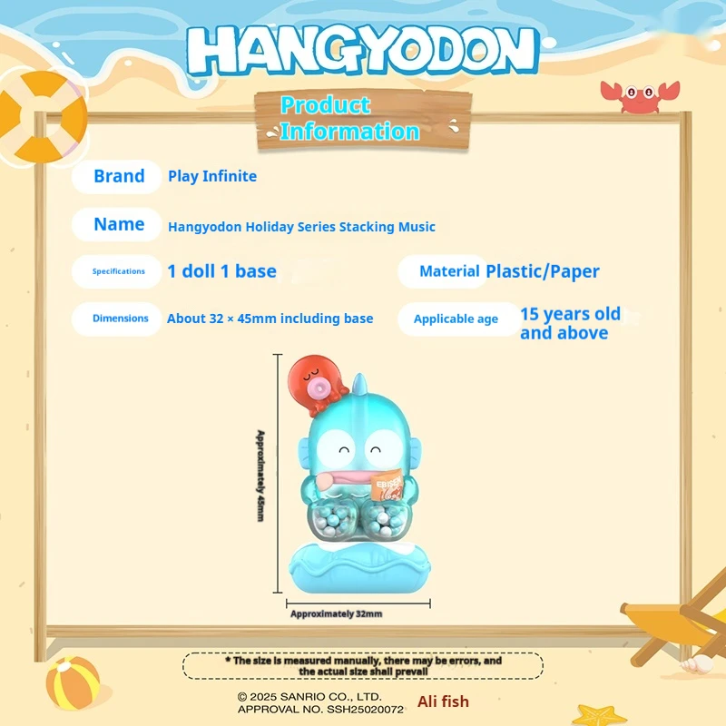 Sanrio Hangyodon Holiday Series Trend Toy Blind Box Cartoon Desktop Ornaments Regali di compleanno per bambini