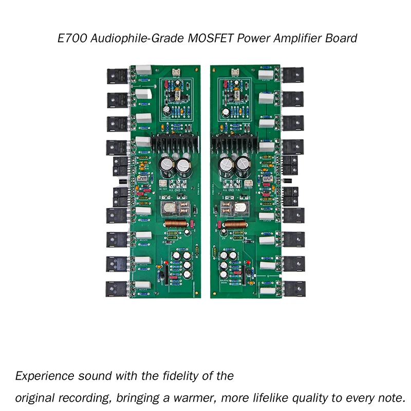 LYELE E700 2.0-channel 320W audiophile-grade power amplifier board with 8 FETs, suitable for home theater systems