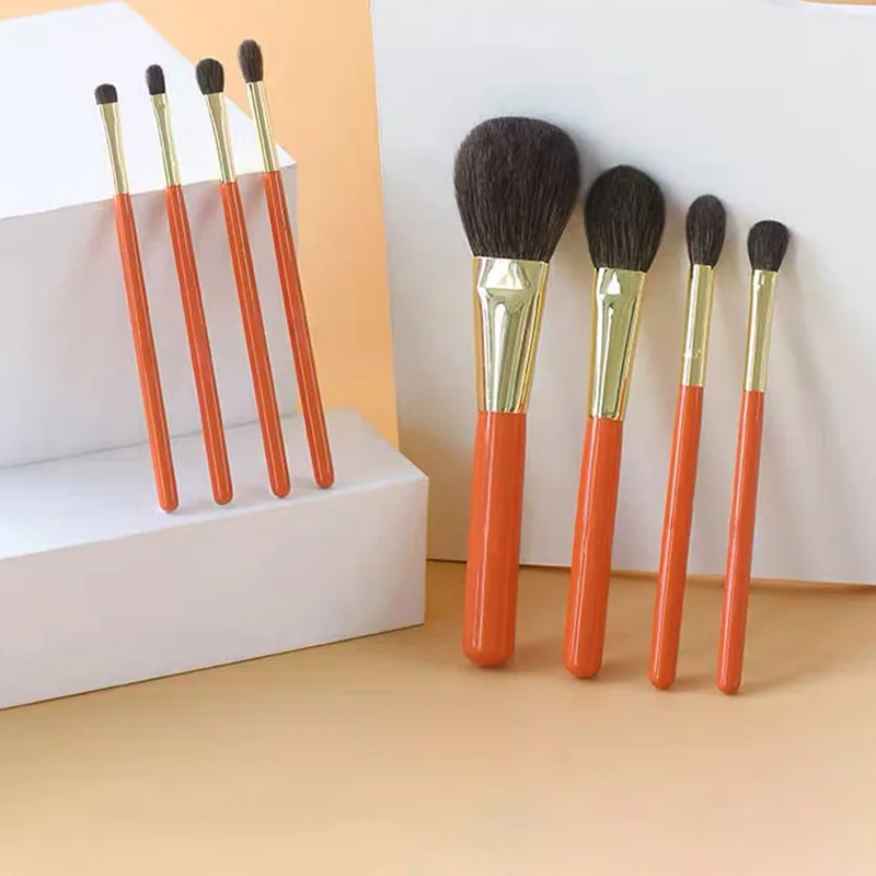 

8pcs Luxury Handmade Makeup Brushes Set Soft Blue Squirrel Goat Hair Face Powder Contour Eye Shadow Brush Make Up Brush Kit