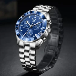 SPECHT&SOHNE Speedy 007 Mens Watches 2023 Top Brand  Japan VK Quartz Wristwatches Multifunctional Blue Clock Relogio Masculino