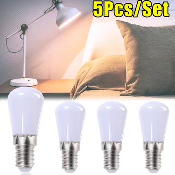 Bombillas LED para refrigerador, Mini E14/E12, repuesto de bombillas de tornillo halógeno para cocina, dormitorio, máquina de coser, luz nocturna, 5/1 Uds.