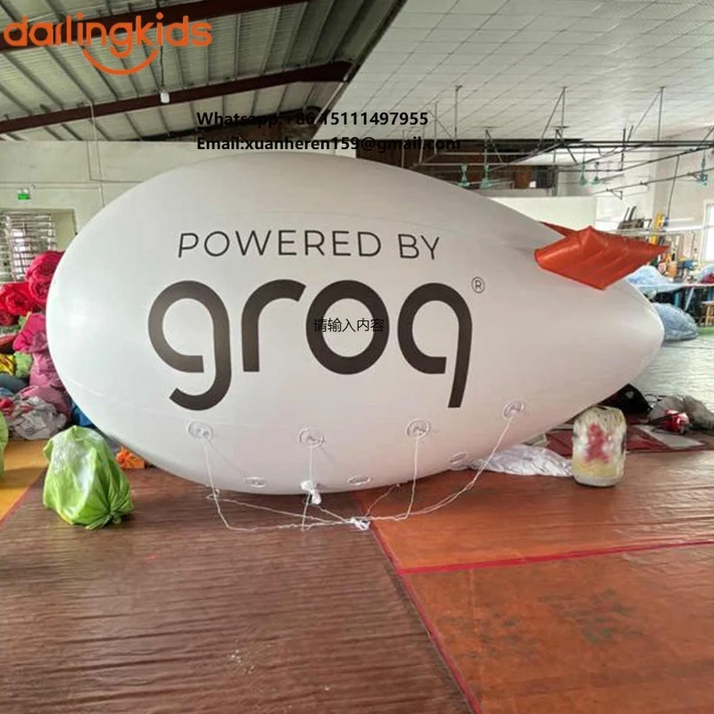 Outdoor Inflatable Flying Zepplin ,Balloon Helium Blimp Helium Balloon, Customized Inflatable Rc Plane for Advertisement