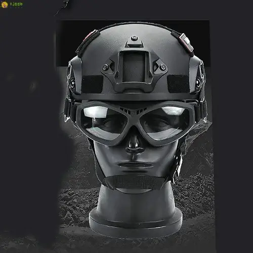 Imagen 2 del producto Casco militar para niños y adultos CS War Gaming Cosplay deportes al aire libre ABS camuflaje grueso casco del ejército equipo de protección para la cabeza
