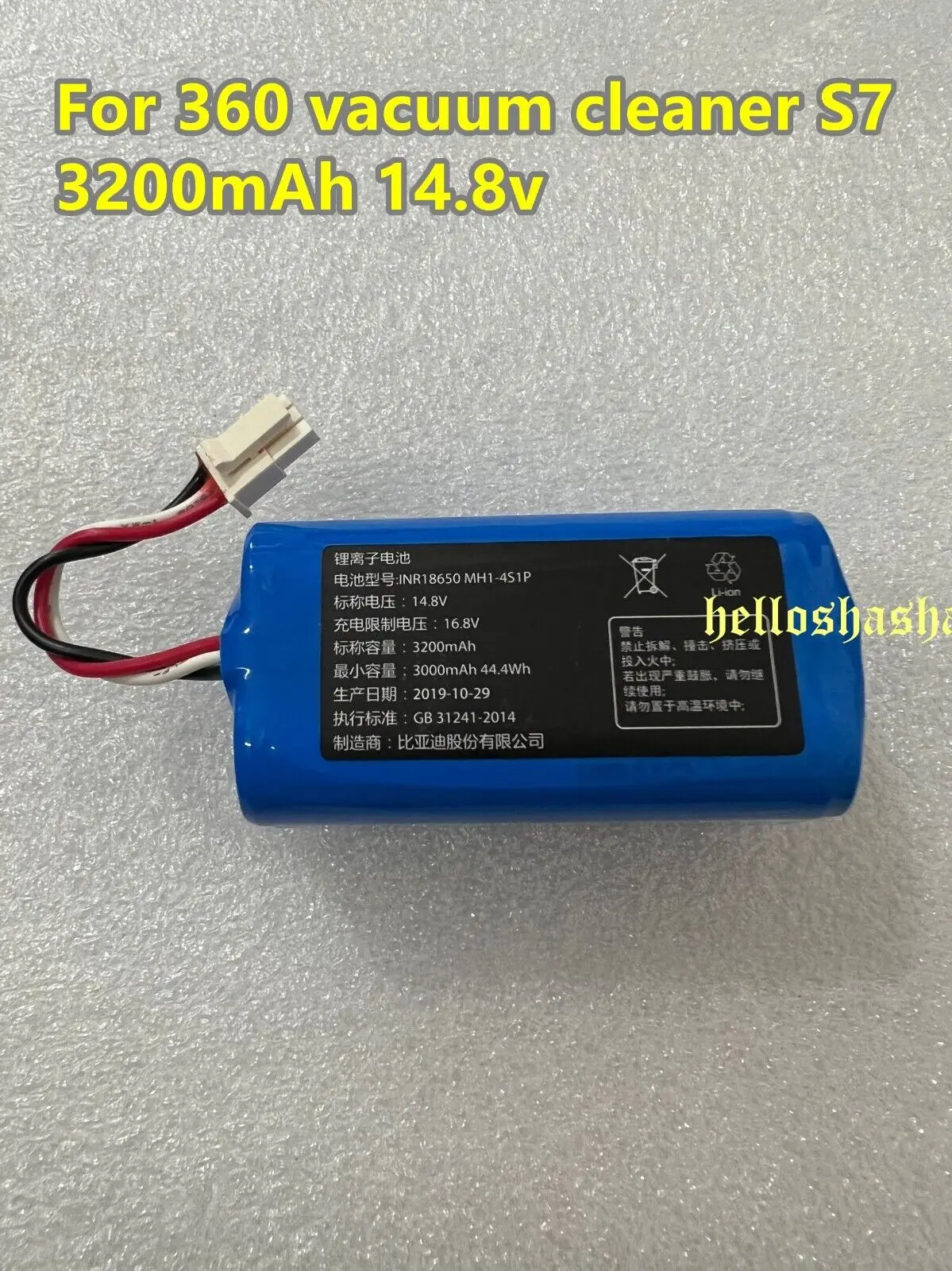 3200mAh Li-ion Battery for 360 Robot Vacuum Cleaner S7 Accessories Spare Parts Charging Battery