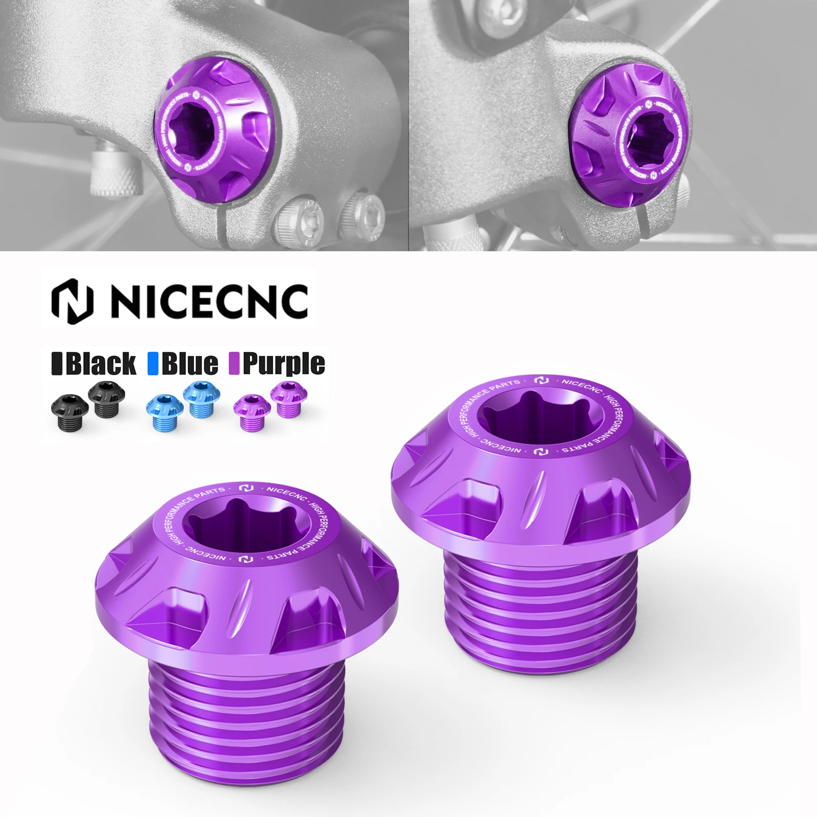 NiceCNC For Surron light bee X S L1E 2024 Electric Bike Sur ron Parts Segway X160 Segway X260 Aluminum Front Wheel Axle Bolt Nut