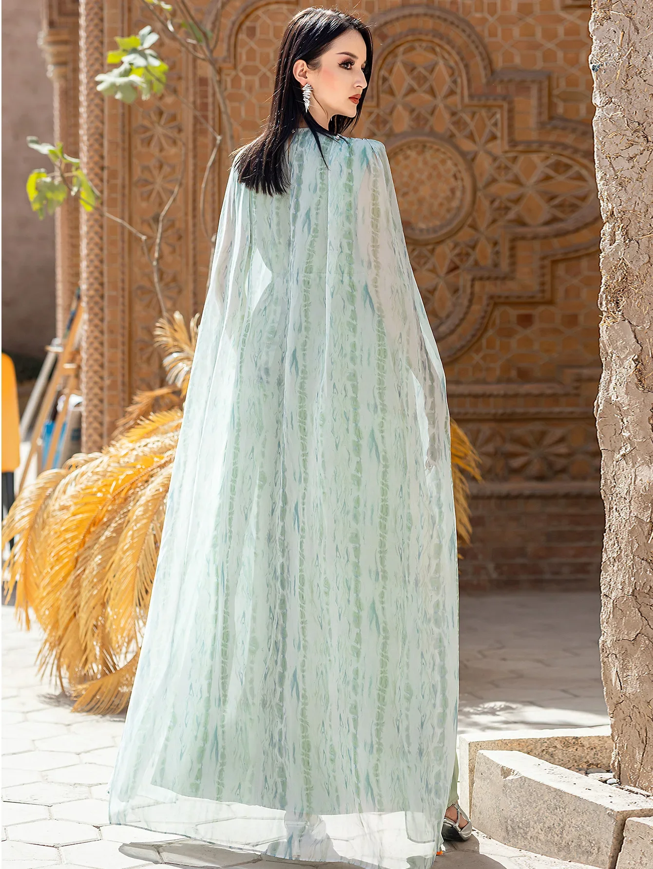 Diamanti di lusso Abaya Dubai Donna Abito da sera musulmano Mantello Jalabiya Marocco Caftano Turchia Caftano Femme Abito Abito Abiti 2025