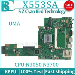 KEFU KEFU Notebook için X553S anakart ASUS X553SA P553SA dcpu sa A553SA fcpu sa Laptop anakart CPU N3050 N3050 ile