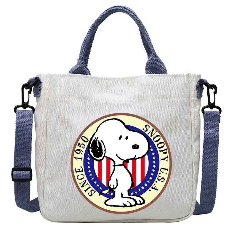 Snoopy dames canvas messenger schoudertas student crossbody tas afneembare schoudertas riem Tote