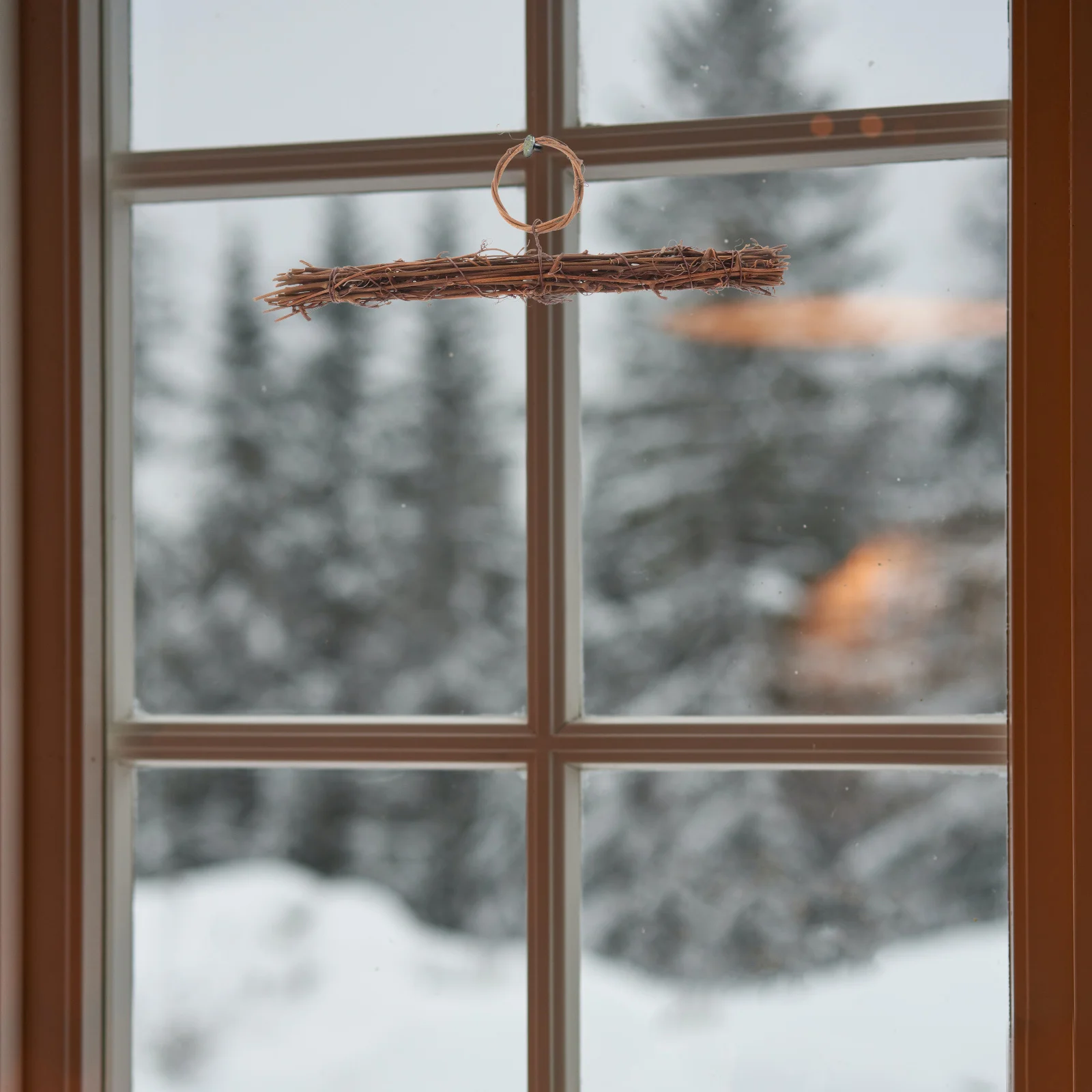 

2Pcs Rattan Wreath Frames Natural Vine Hanger Shape DIY Christmas Ornaments Rustic Holiday Decoration Supplies for Wreath Craft