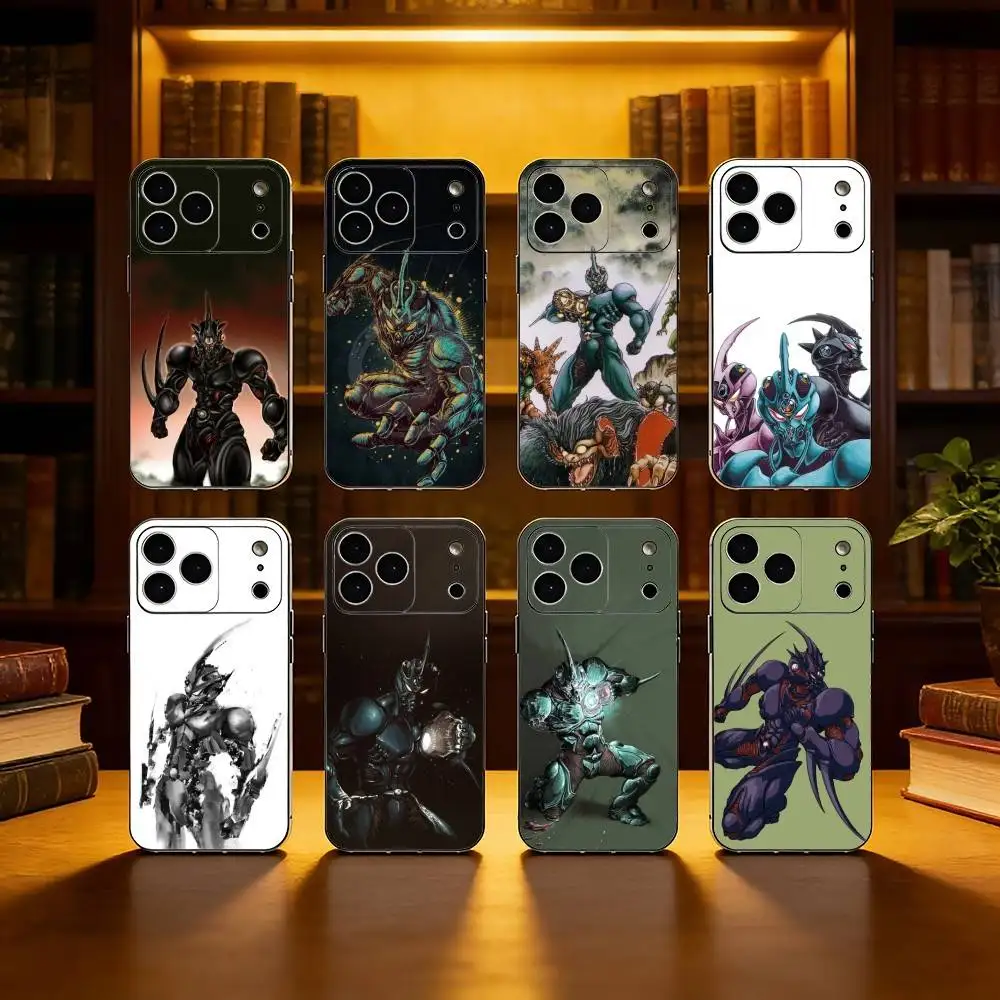 

Bio B-Booster A-Armor G-Guyver Phone Case For iPhone 17,16,15,14,13,12,11 Plus,Pro Max, Soft Silicone Black Cover