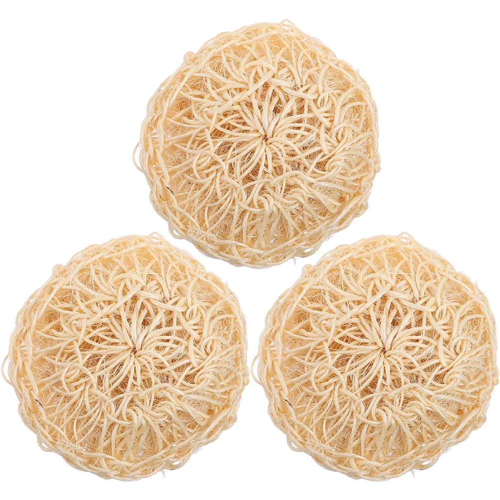 

3pcs Sisal Bath Puff Gentle Exfoliating Shower Ball Durable Body Scrubber Portable Bathroom Sponge Comfortable Skin Cleaning