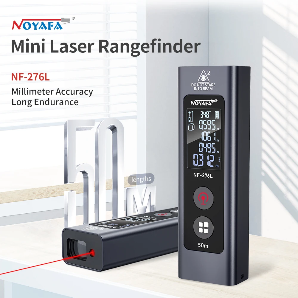 NOYAFA NF-276L-50m mini Laser Rangefinder Infrared Measuring Instrument Electronic Ruler High Precision Laser Measuring Ruler