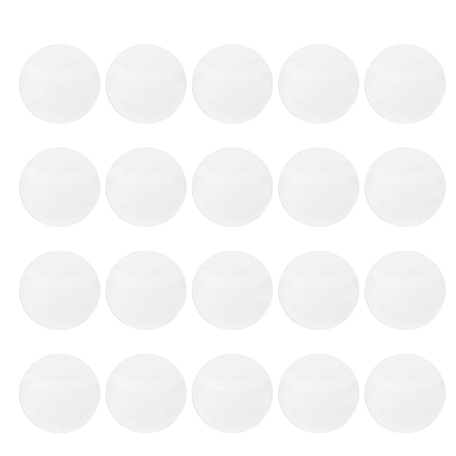 20 Pcs Round Badge Sleeve Cover Display Coin Collecting Collection Protective PVC Badges Clear