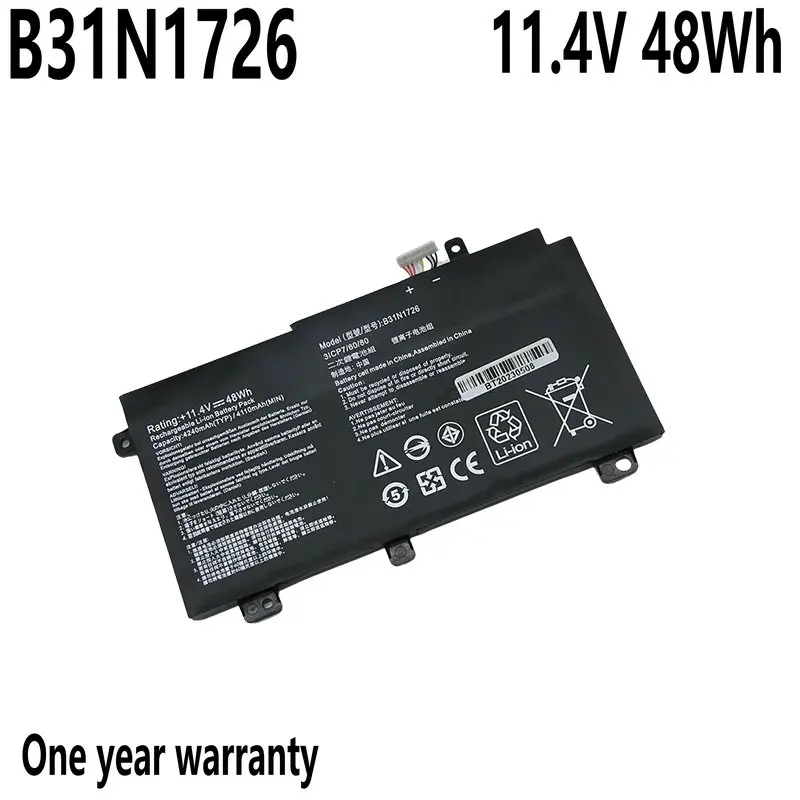 

11.4V 48Wh B31N1726 Laptop Battery For ASUS FX504GE FX505GD FX504 FX86 FX80GE FX80G PX505GE PX505GD TUF504GD TUF554GE TUF565GD