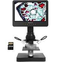 Andonstar AD249SP 2160P UHD HDMI Digital Microscope 4000X with 3 Lens 10.1'' for Biological Microscope Observe PCB SMD Repiaring