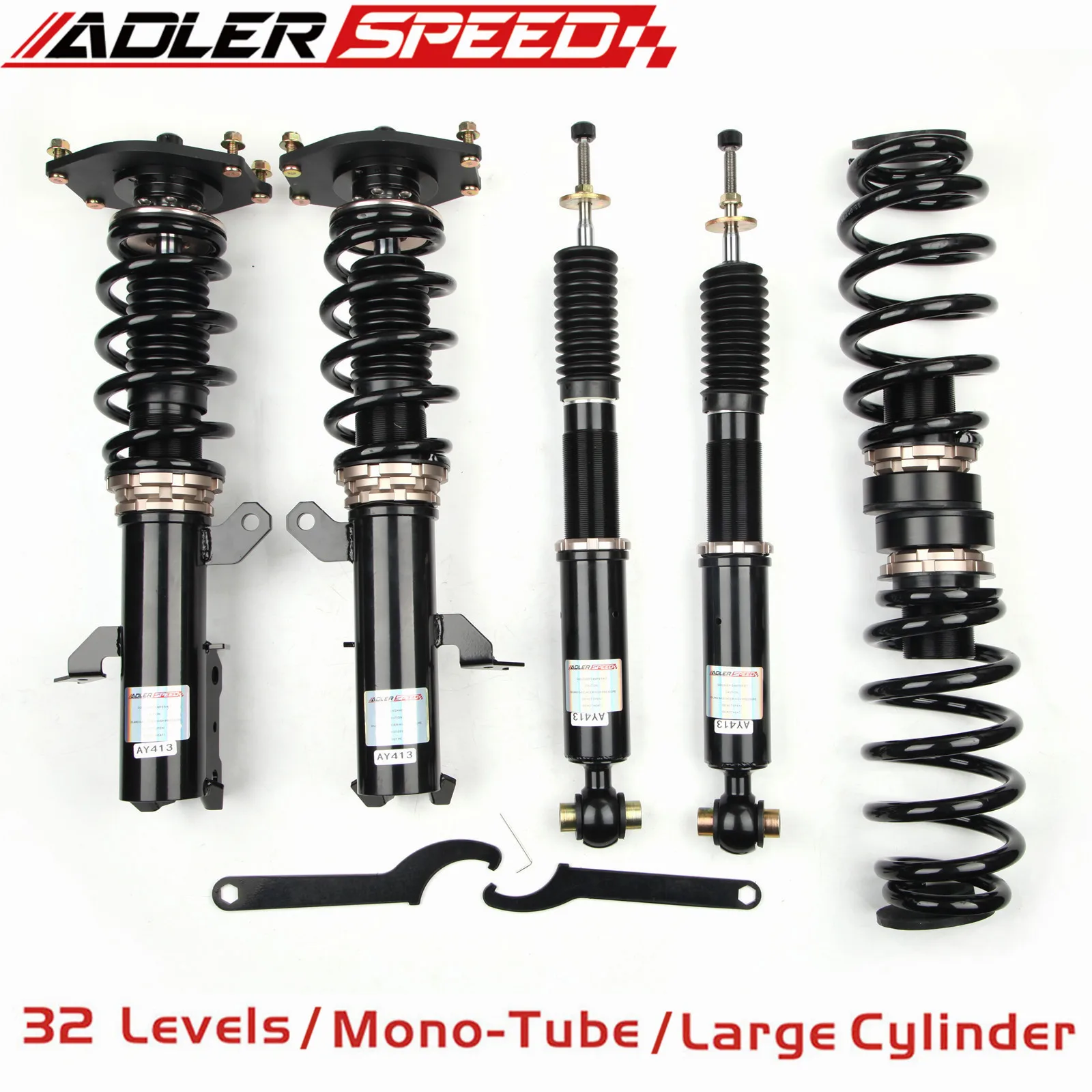 

ADLERSPEED 32 Way Damping Mono Tube Coilovers Kit For 16-21 Chevrolet Malibu / 18-20 Buick Regal Sportback FWD