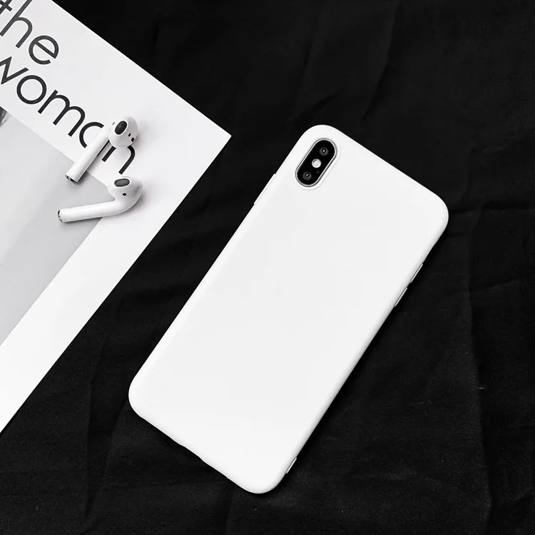 White Matte Phone Case For iPhone 6 6S 7 8 Plus X 10 SE 2020 11 12 Pro XR XS Max Silicone Soft TPU Case For iPhone 12 mini Cover