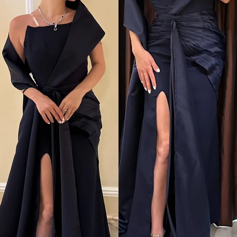

Customized High Quality Charmeuse Pleat Trumpet Strapless Long Dresses Bespoke Occasion Celebrity Elegant Pastrol