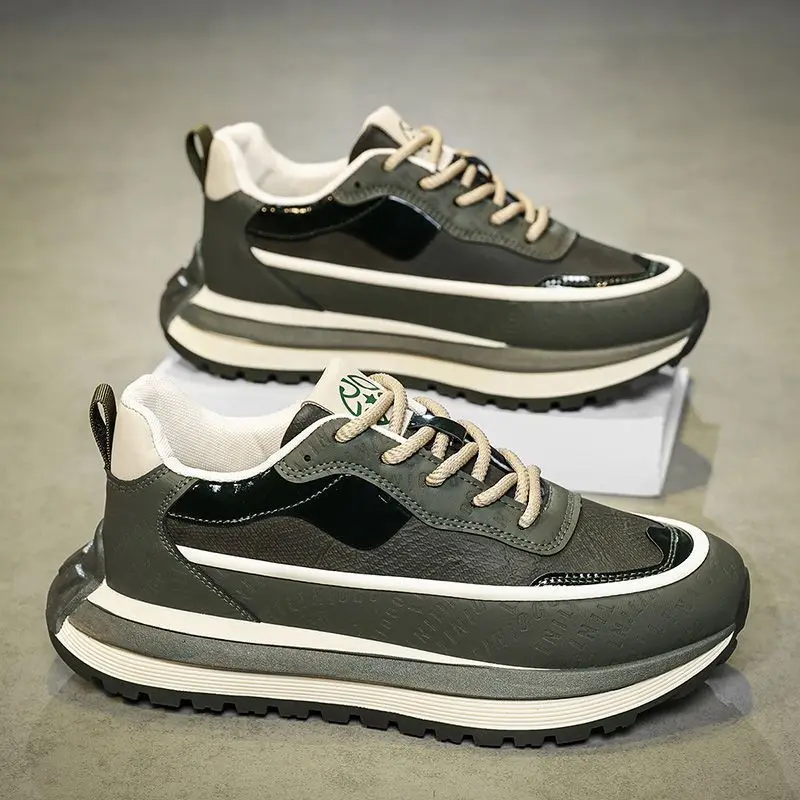 Free Shipping Men Shoes Casual Sneakers Skateboarding Fashion Leather Outdoor Running Hiking Tennis Luxury Platform Comfortable view 2
