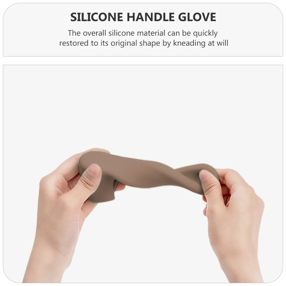

2Pcs Door Handle Safety Cover Silicone Protective Sleeve Guard for Bedroom Kitchen Bathroom Handle Accessory