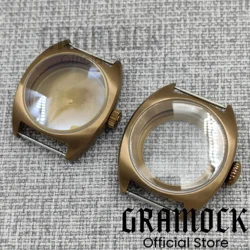 PVD Bronze 36mm/39mm Double Domed Mineral Glass Big Crown/Small Crown Watch Cases Fit NH34 NH35 NH36 ETA2824 PT5000 Movement
