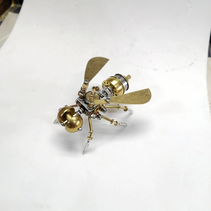 DIY Metal Assembly Little Bee Model building Kits Toys for Kids Adults Steampunk Mechanical Insect 3D puzzles models toy