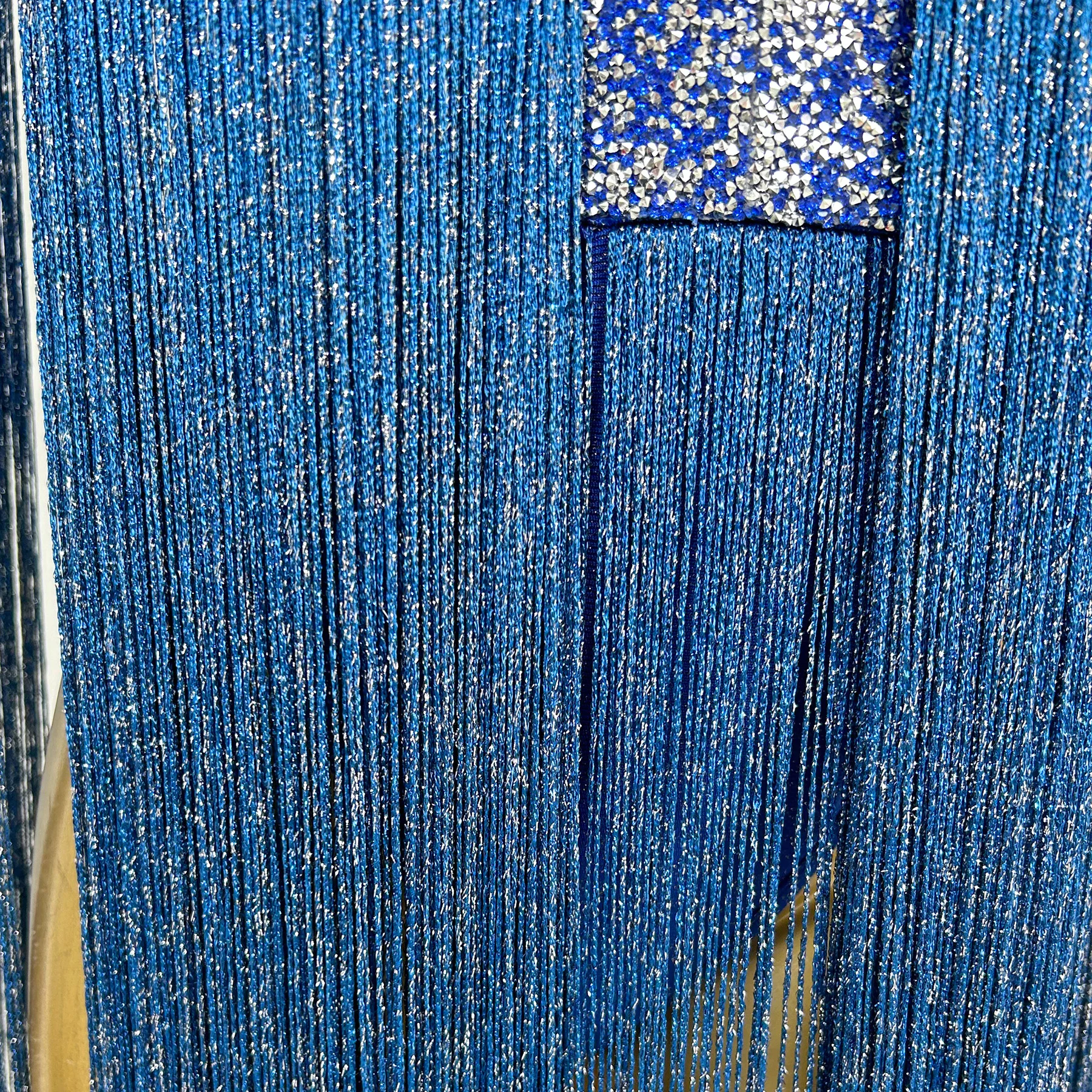 Lansechangliusu تصميم مستوحاة طويلة هامش بذلة مثير بار جوفاء ضيق السراويل أداء زي فساتين حفلات فستان الحفلات