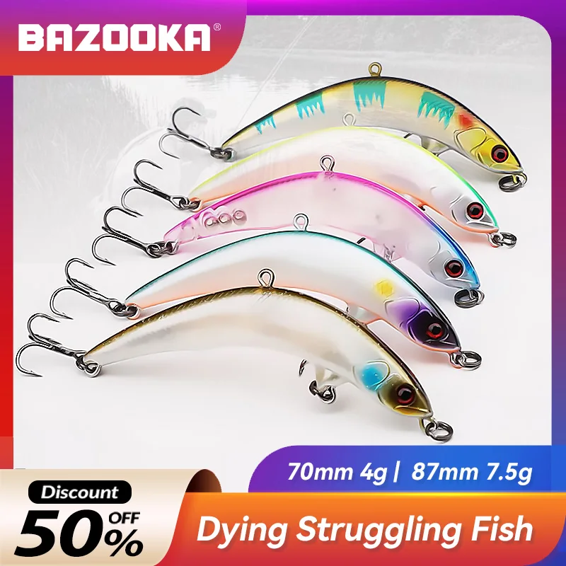 

Bazooka Japan Jerkbait Floating Fishing Minnow Lure Pencil Carkbait Jerk Hard Popper Artificial Swimbait Perch Bass Pike Winter