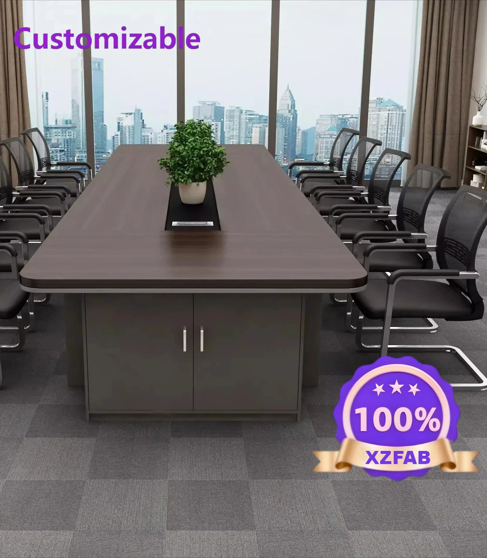 Factory Direct 2026 Office furniture large conference table long table simple modern desk rectangular conference room table